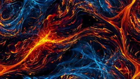 Colorful marble liquid flow has unique and beautiful pattern lines. 4K Stock-Footage 295764048