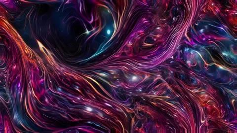 Colorful marble liquid flow has unique and beautiful pattern lines. 4K Stock-Footage 295764055