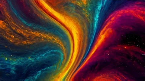 Colorful marble liquid flow has unique and beautiful pattern lines. 4K Stock-Footage 295764146