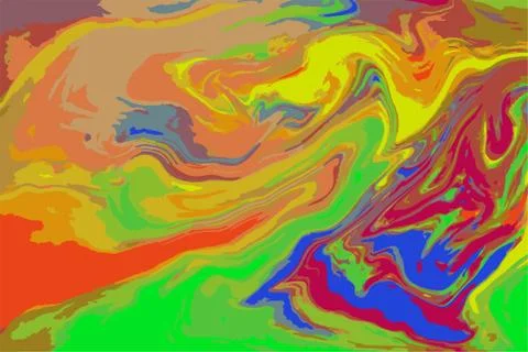 Colorful marble pattern. Fluorescent liquid background. Artwork abstract vector Stock Illustration