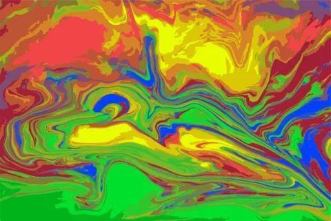 Colorful marble pattern. Fluorescent liquid background. Artwork abstract vector Stock Illustration