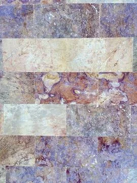 Colorful Marble Tiles with Unique Textures and Patterns in Natural Light Stock Photos