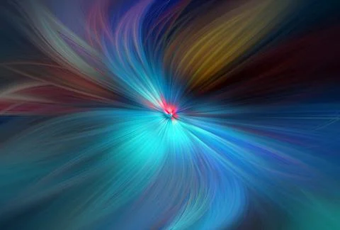 Colorful Marbleized Swirl Abstract Leaf of Flower. Fractal Art Wallpaper Stock Illustration