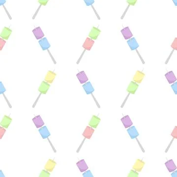 Colorful marshmallow seamless pattern Stock Illustration