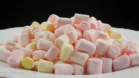 Colorful marshmallows candy Stock Footage 102182328