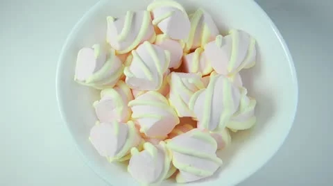 Colorful marshmallows candy (rotating) Video stock 12303745