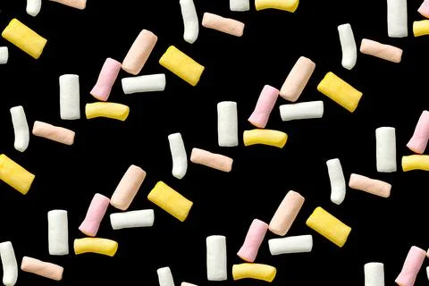 Colorful marshmallows. pattern. Stock Photos
