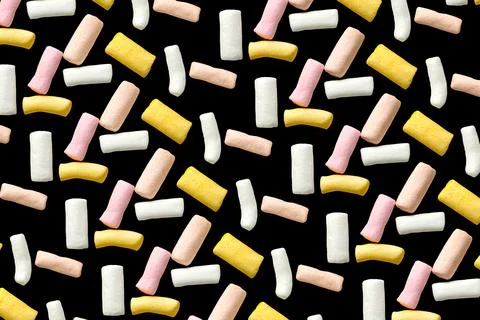 Colorful marshmallows. pattern. Stock Photos