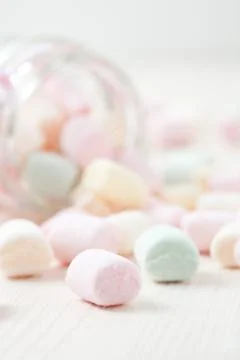 Colorful marshmallows Stock Photos