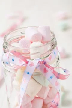 Colorful marshmallows Stock Photos