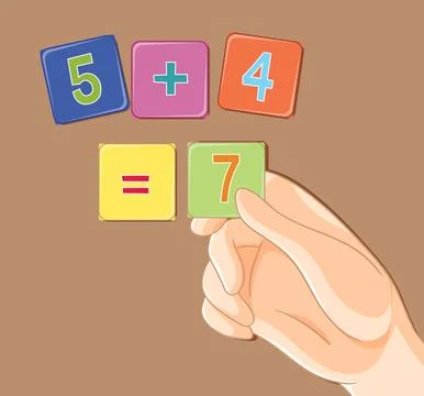Colorful Math Equation Illustration Stock Illustration