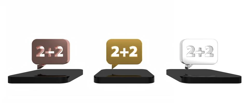 Colorful Math system of equation solution on speech bubble icon isolated on.. Stock Illustration