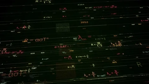 Colorful mathematical formulas. Animation. Software mathematical formulas in Stock-Footage 152590058