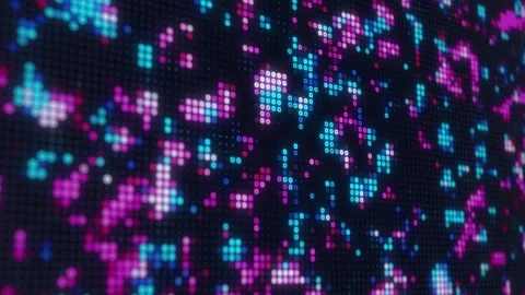 Colorful Matrix Dots Grid Glowing – Abstract 4K Motion Background Stock Footage 341892405
