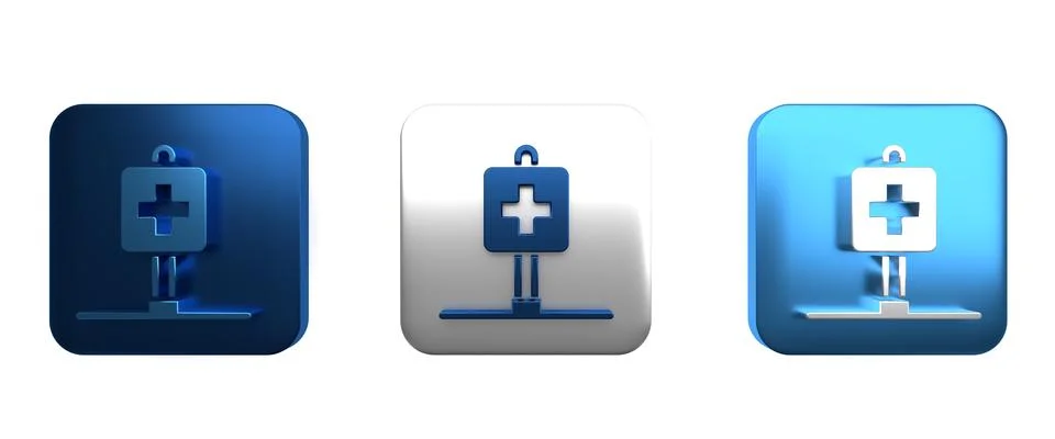 Colorful Medical map pointer with cross hospital icon isolated on white bac.. 库存插图