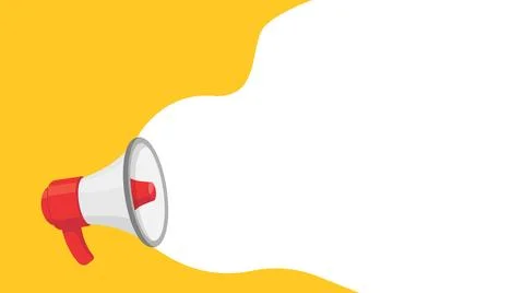 Colorful megaphone vector image with empty space designed for advertising Stock Illustration