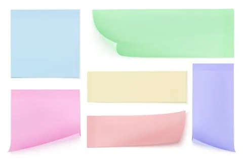 Colorful memo sheets with post notes Stock Illustration