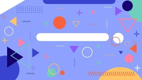 Colorful Memphis Geometry Background 스톡 일러스트