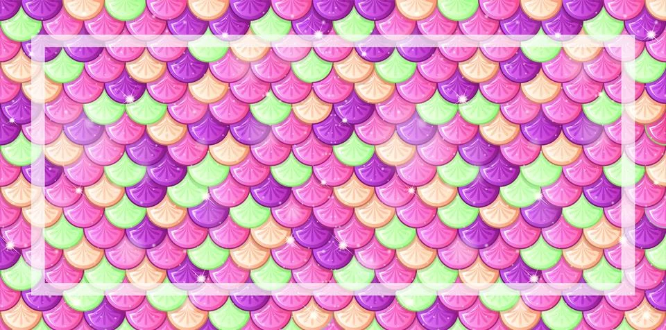 Colorful Mermaid Scale Pattern Background Illustrazione stock