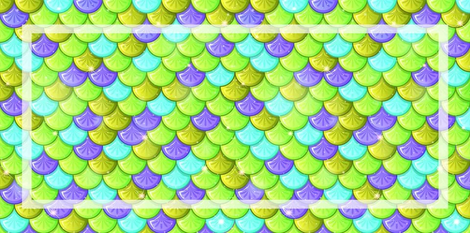 Colorful Mermaid Scale Pattern Background 스톡 일러스트