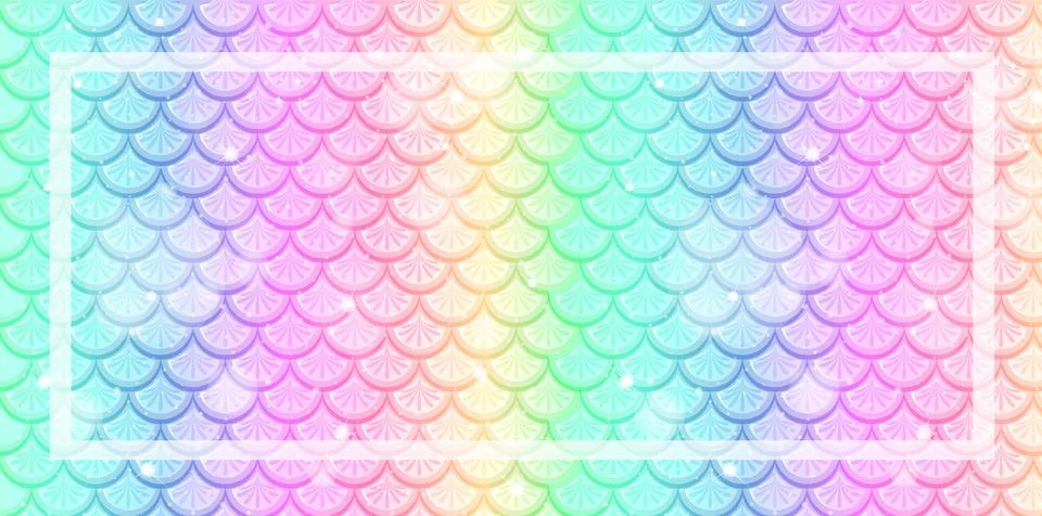 Colorful Mermaid Scale Pattern Background Illustrazione stock