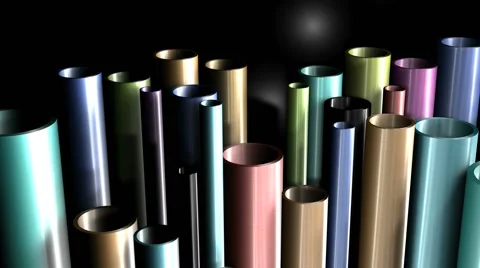 Colorful Metal Pipes Background Loop HD Video stock 40712890