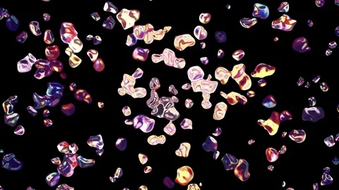 Colorful metal water drops diffused in space digital animation background new Stock Footage 101523025