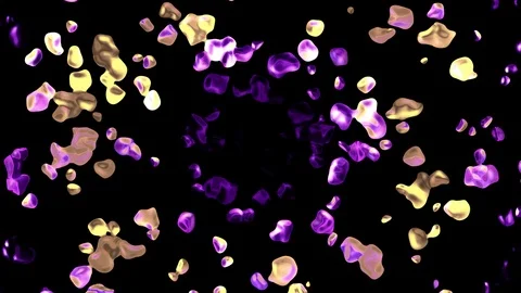 Colorful metal water drops diffused in space digital animation background new Video stock 101528305