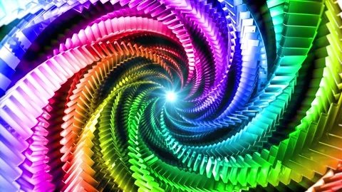 Colorful metallic vortex Stock Footage 272319288