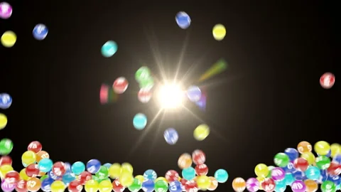 Colorful microelements falling down and scatter Stock Footage 109547484