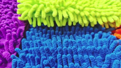 Colorful Microfiber Mop Pad Texture 3 Stock Footage 218990910