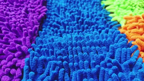 Colorful Microfiber Mop Pad Texture 1 Stock Footage 218991231