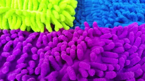 Colorful Microfiber Mop Pad Texture 2 Stock Footage 218991707
