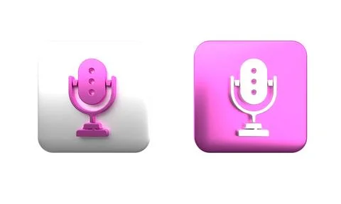 Colorful Microphone icon isolated on white background. On air radio mic mic.. Stock Photos