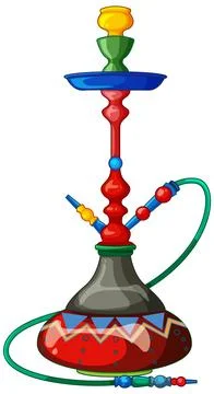 Colorful Middle Eastern Hookah Vector Illustration Stock Illustration
