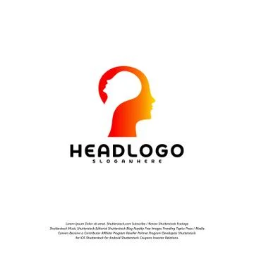 Colorful Mind logo vector, Head intelligence logo designs concept vector Stock Illustration