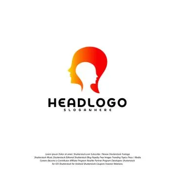 Colorful Mind logo vector, Head intelligence logo designs concept vector Stock Illustration