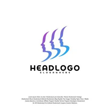 Colorful Mind logo vector, Head intelligence logo designs concept vector Stock Illustration