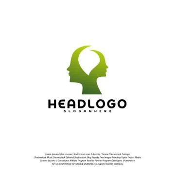 Colorful Mind logo vector, Head intelligence logo designs concept vector Stock Illustration