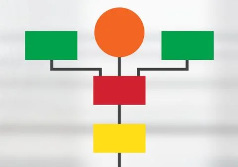Colorful mind map over bright background Ilustração Stock Gratuita
