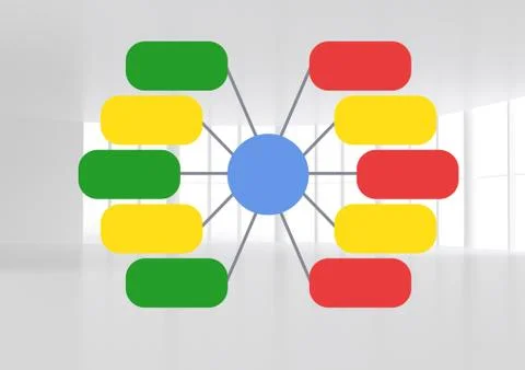 Colorful mind map over bright background Ilustração Stock Gratuita