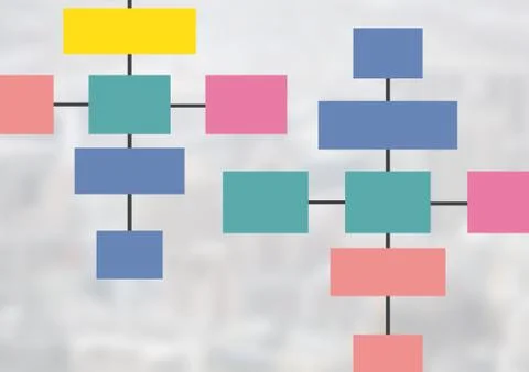 Colorful mind map over bright background Ilustração Stock Gratuita