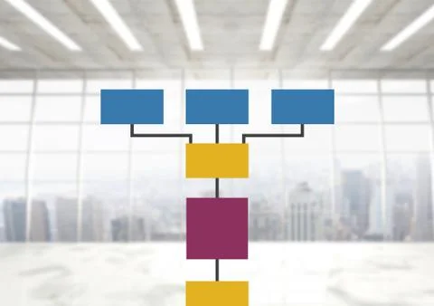 Colorful mind map over bright windows background Selección de ilustraciones gratis