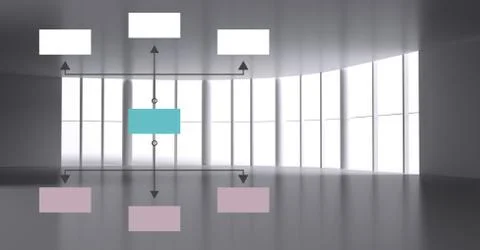 Colorful mind map over windows background Illustrazione stock gratuita