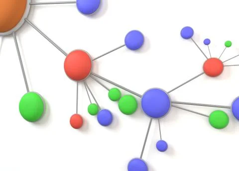 Colorful mind mapping Stock Illustration