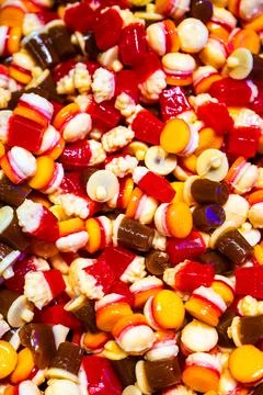 Colorful Mixed Candy Macro Stock Photos