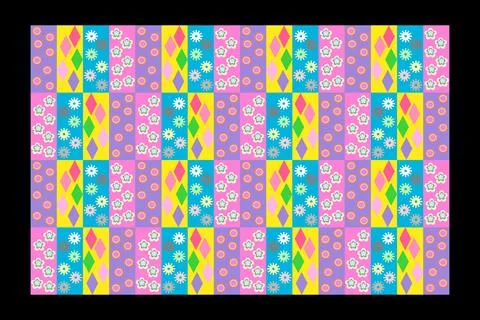 Colorful mixed geometric shape from a pattern,art design Stock-Illustration