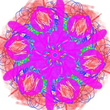 Colorful Modern Explosion. Multi Colored Abstract Background of the Flower. Stock Illustration