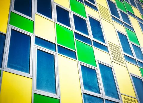 Colorful modern facade Fotos de archivo