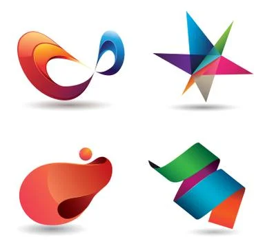 Colorful modern icons Stock Illustration